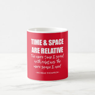 Mug Drôle Nom personnalisé Famille Devis Rouge