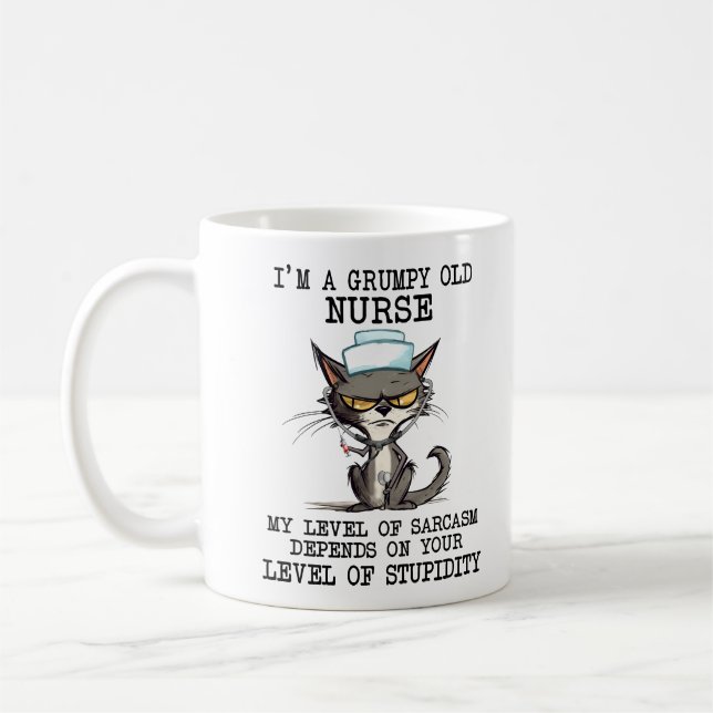 Mug Drôle Nourriture Chat Dit (Gauche)