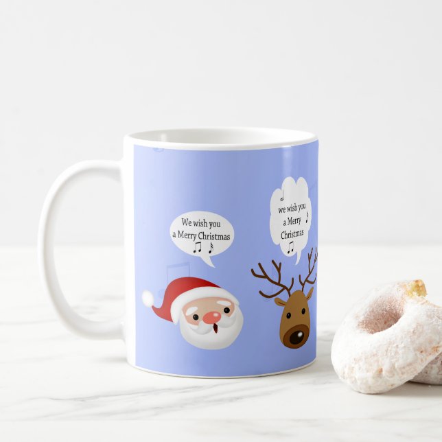 Mug Drôle Nous vous souhaitons un joyeux Noël (Avec donut)