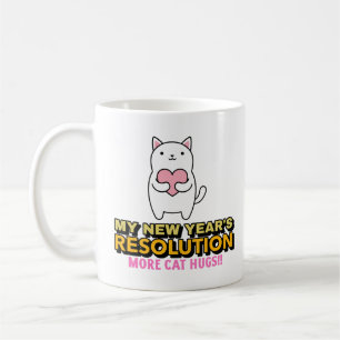 Mug Drôle Nouvel An Résolution-Plus Cat Hugs