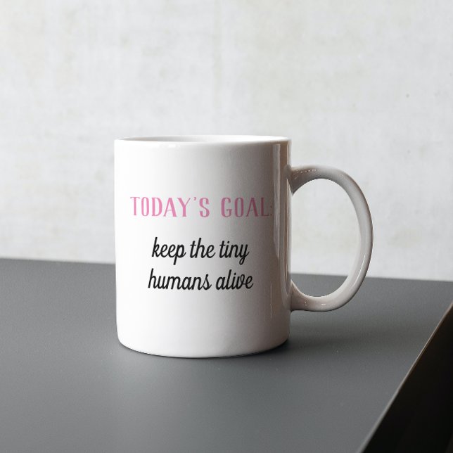 Mug Drôle | Objectif d'aujourd'hui : Garder les minusc (Créateur téléchargé)