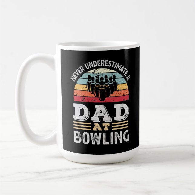 Mug Drôle papa à Bowling Fête des pères Cadeaux Hommes (Gauche)