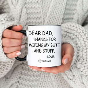 Mug Drôle papa et fille Anniversaire Café