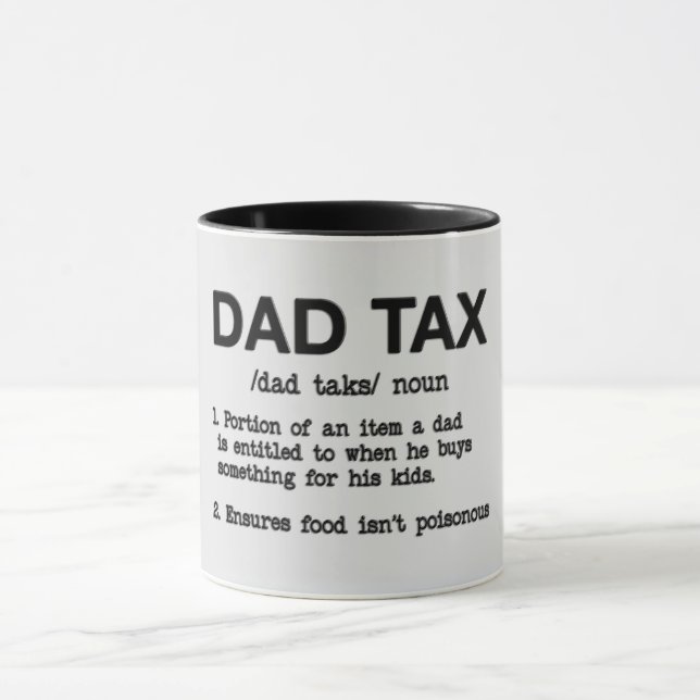 Mug Drôle Papa Impôt/Fête des pères (Centre)
