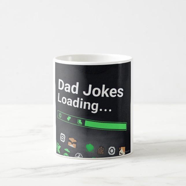 Mug Drôle Papa plaisante Chargement de la barre de pro (Centre)