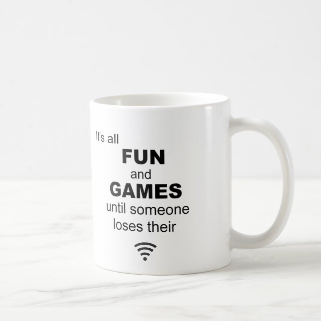 Mug Drôle Perdre Internet WiFi - Blanc (Droite)
