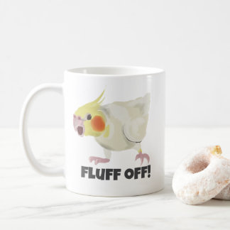 Mug Drôle Perruche Lutino En colère Fluff Off Oiseau d