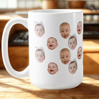 Drôle personnalisé bébé visage photo visage 3 phot