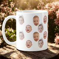 Drôle personnalisé bébé visage photo visage 3 phot