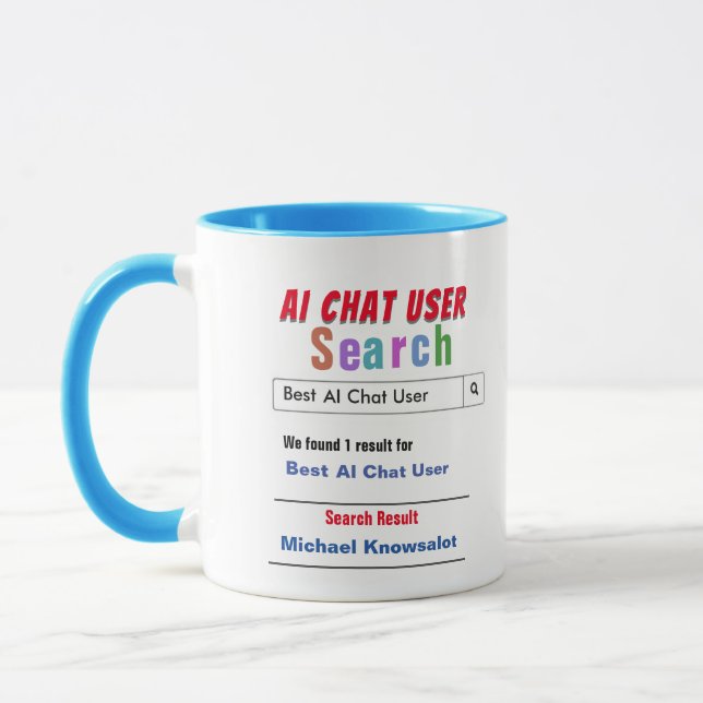 Mug Drôle personnalisé Meilleur Conversation d'IA util (Gauche)