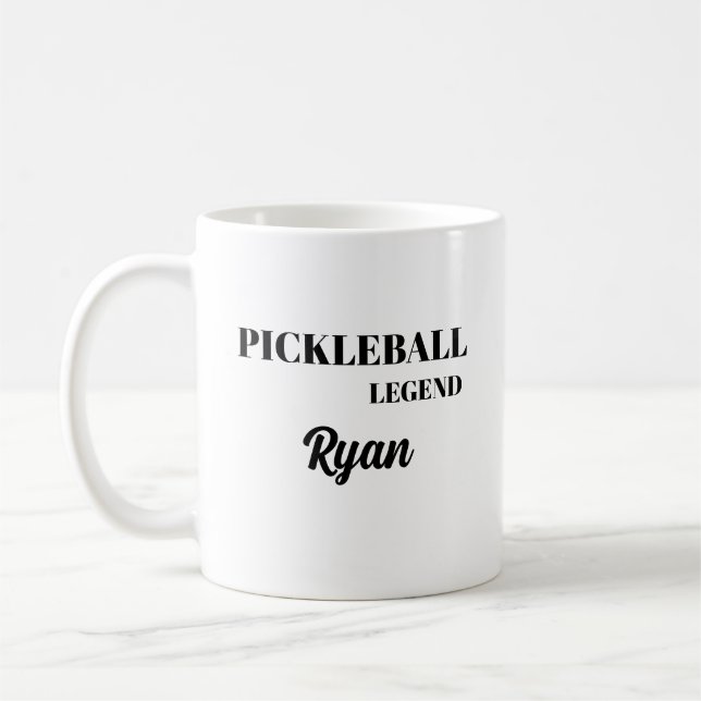Mug Drôle personnalisé Pickleball Legend Nom cadeau (Gauche)