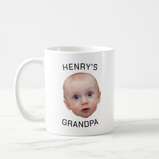 Mug Drôle personnalisé visage bébé (Gauche)