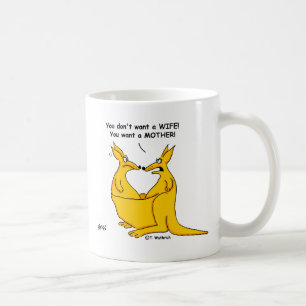 Mug Drôle Peter Pan Syndrome Cartoon Kangaroos