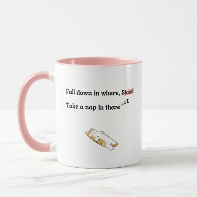 Mug Drôle Phrase Goblin Mode Napping Chat Verre Froste (Gauche)