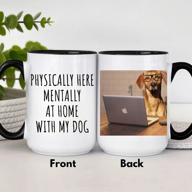 Mug Drôle Physiquement Ici Mentalement À La Maison Ave (Créateur téléchargé)