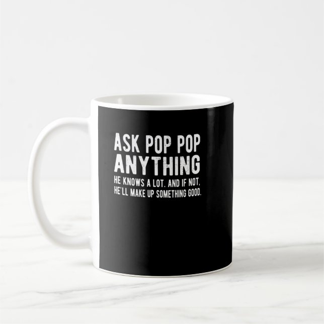 Mug Drôle Pop Pop Grand-père Fête des pères Cadeau Pop (Gauche)