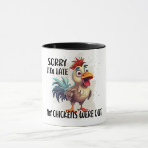 Mug Drôle poulet fou