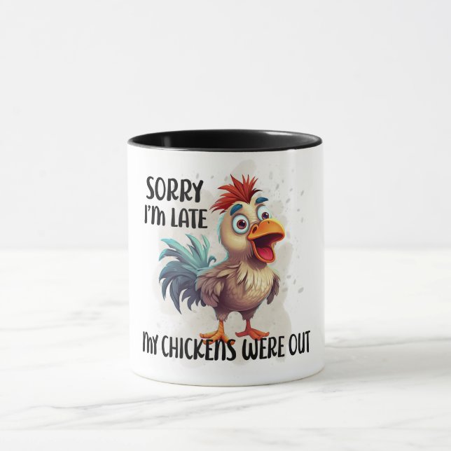 Mug Drôle poulet fou (Centre)