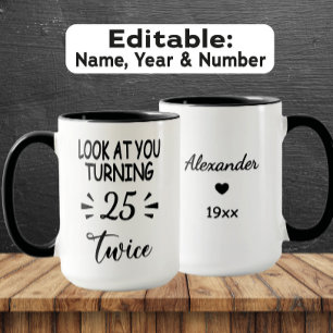 Mug drôle pour 50e anniversaire – Nom personnalisé