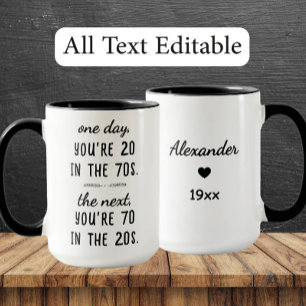 Mug drôle pour 70e anniversaire – Cadeau personnal