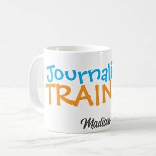 Mug Drôle Profession Personnalisée Nom Bleu Orange