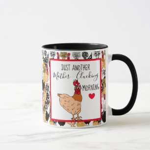 Mug Drôle Pun de poulet   Citation de poulet Humour du