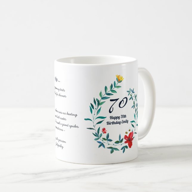 Mug Drôle quand j'étais ton âge, n'importe quel annive (Devant droit)