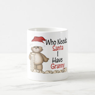 Mug Drôle qui a besoin de mamie de Père Noël