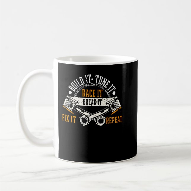Mug Drôle Race, Mécanique De Course, Ventilateur De Vo (Gauche)