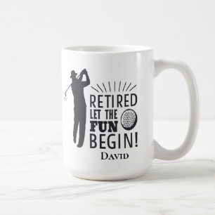 Mug Drôle retraite Golf - Laisser le plaisir commencer