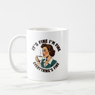 Mug Drôle Retro Café Chaos Tout est fin Tee