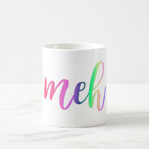 Mug Drôle sarcastique arc-en-ciel typographie