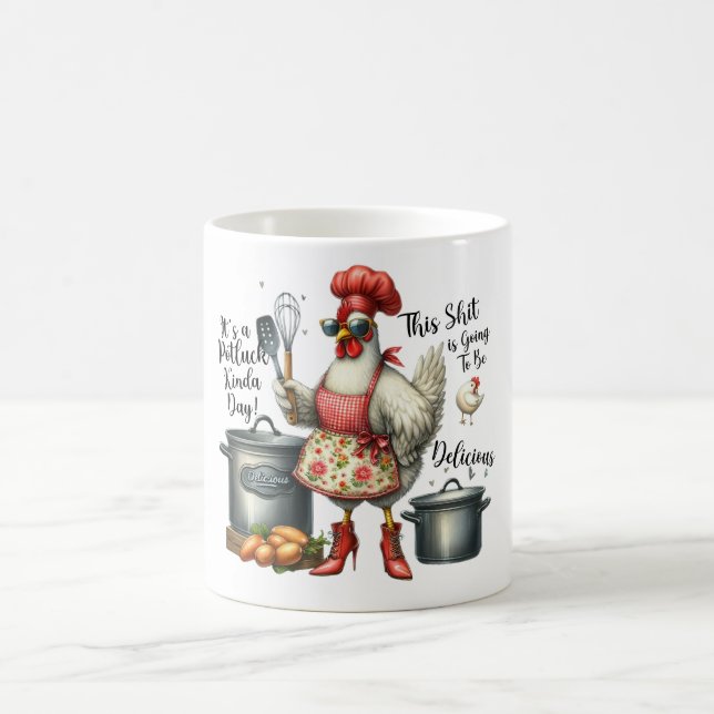 Mug Drôle/Sarcastique Paroles d'animaux/poulet (Centre)