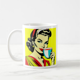 Mug Drôle Sarcastique Retro Lady Humour café
