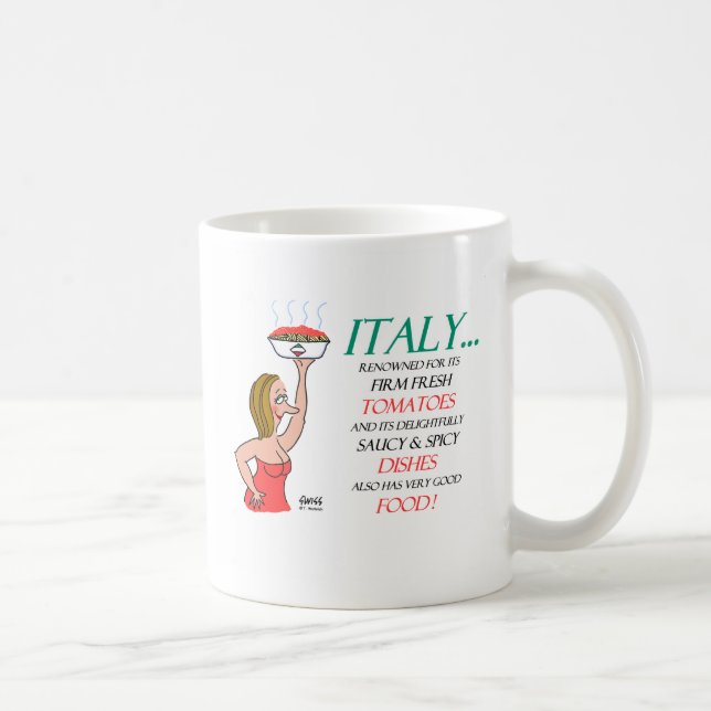 Mug Drôle Saucy épicé italienne femmes et caricature a (Droite)