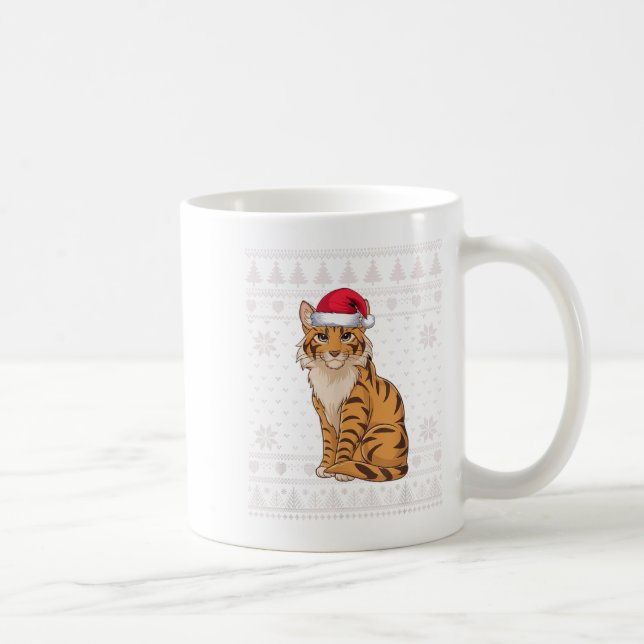Mug Drôle Savh Chat laide Chandail de Noël Père Noël X (Droite)