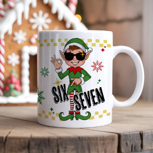 Mug Drôle Six Sept 67 Mème Elf de Noël Humour des Fête