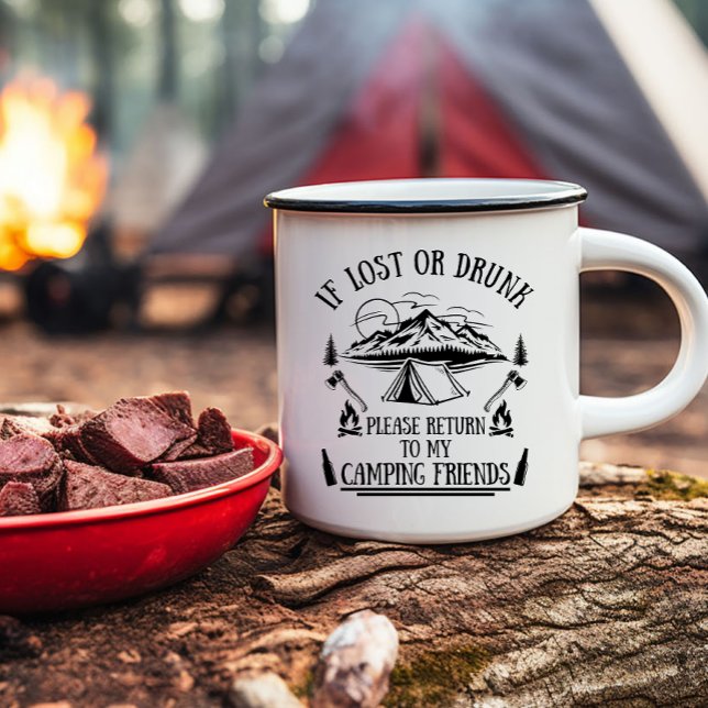 Mug Drôle slogan camper camping à boire des paroles (Créateur téléchargé)