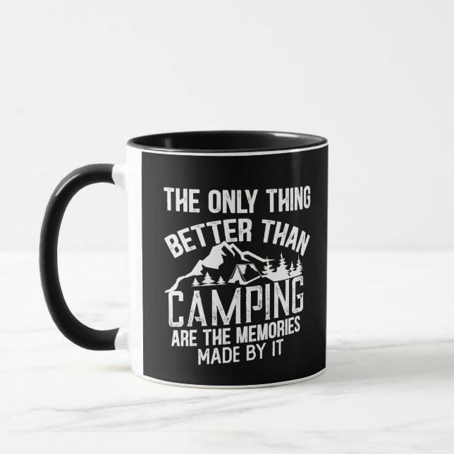 Mug Drôle slogan de camping été citations (Gauche)