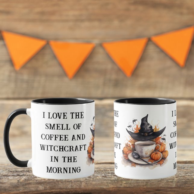 Mug Drôle Sorcière à thème Orange noir Citrouille Hall (Créateur téléchargé)