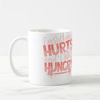 Mug Drôle Tout fait mal J'ai faim Course à pied Fitnes