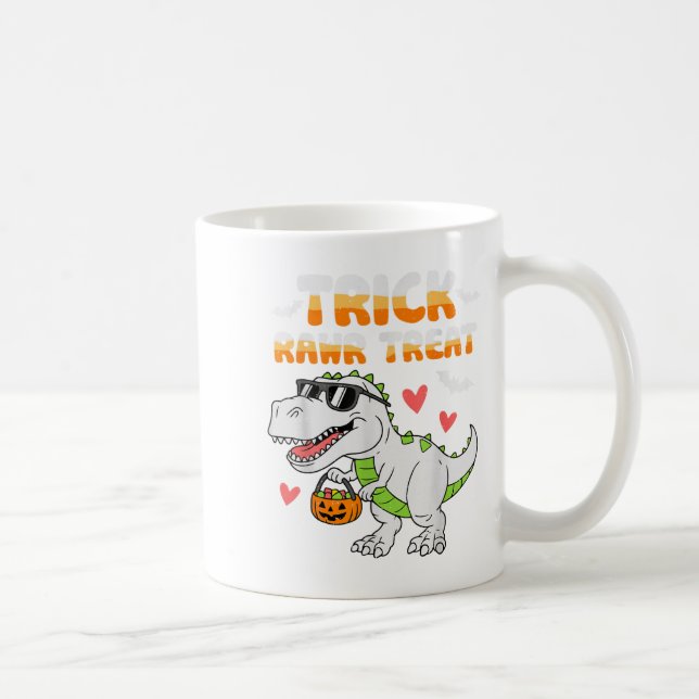 Mug Drôle Trick Rawr Traiter Dinosaur T Rex Halloween  (Droite)