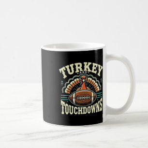 Mug Drôle Turquie Et Touchdowns Thanksgiving Football
