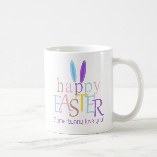 Mug Drôle Un Lapin T'Aime Joyeux Pâques (Droite)