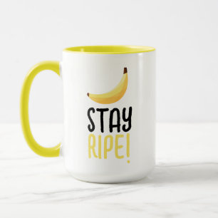 Mug Drôles de faveurs de fête à thème banane rétro ave