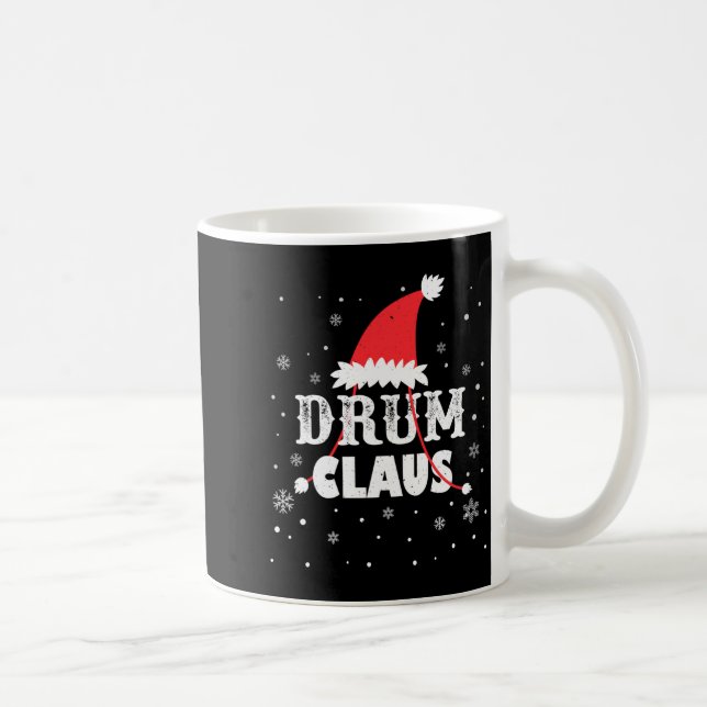 Mug Drum Claus Santa Christmas Drummer Long Sleeve  (Droite)