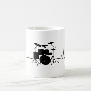 Mug Drummer Gift Heartbeat batterie d'instruments de m