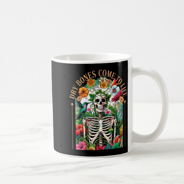 Mug Dry Bones Come Alive Funny Skeleton Floral Christi (Droite)
