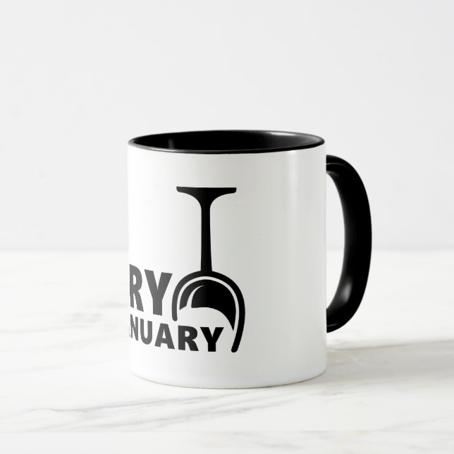 Mug Dry january, pas d'alcool pendant un mois (Devant droit)