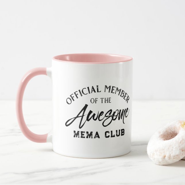 Mug du club de grand-mère Mema officiel (Avec donut)